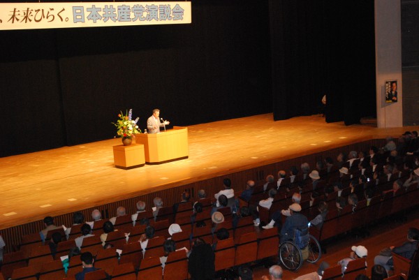 北上市演説会全景