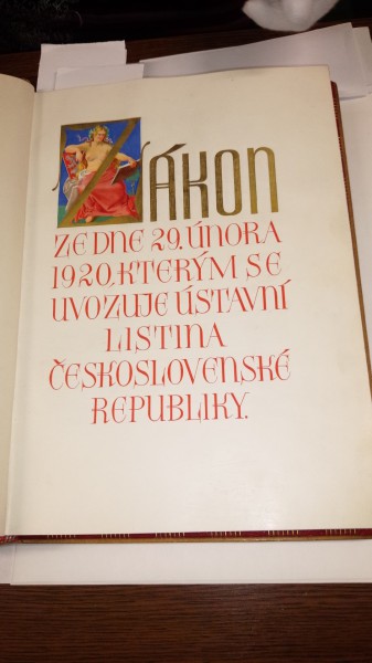 チェコ憲法原本表紙