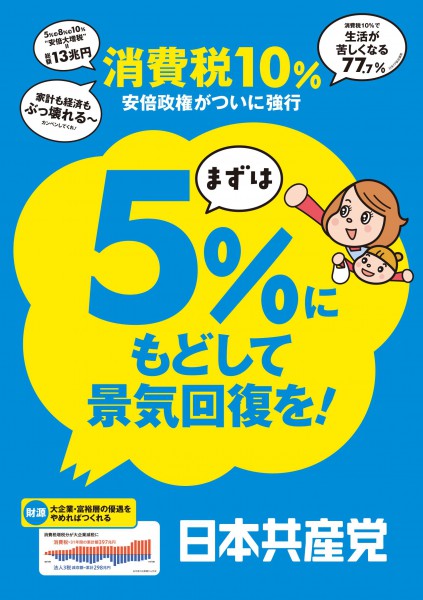 消費税10％増税プラスター